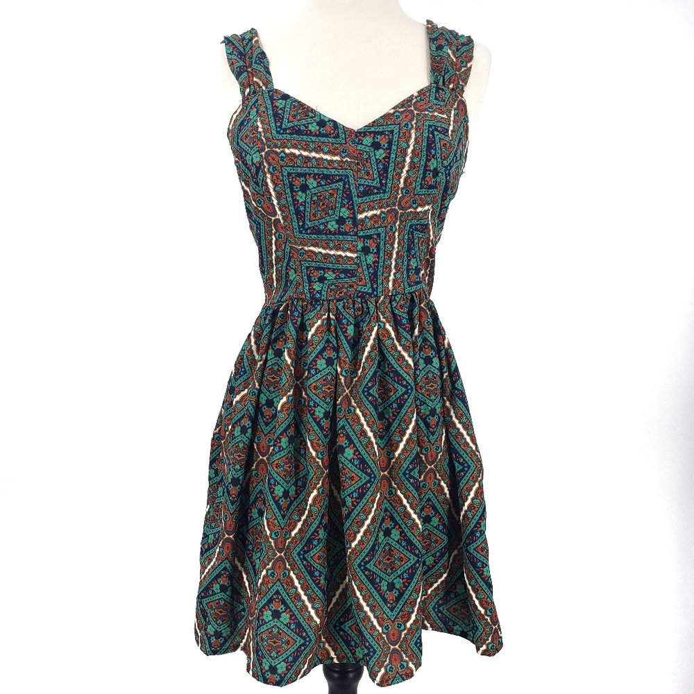 Anthro Band of Gypsies Cut out Tie Back Dress